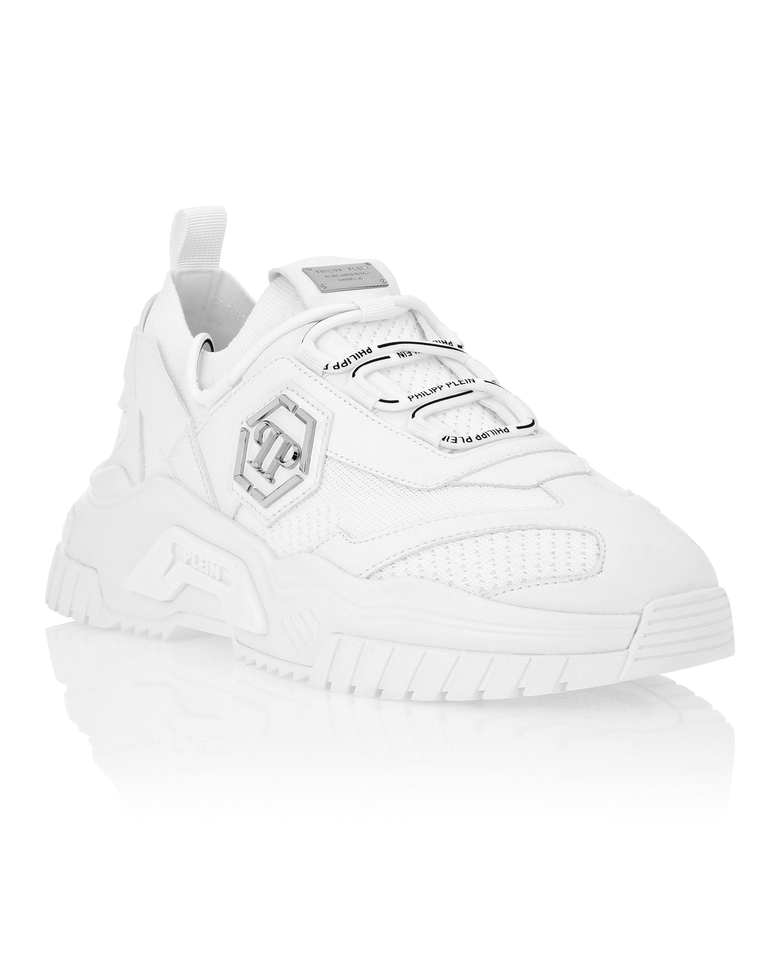 Białe skórzane sneakersy - Image #1