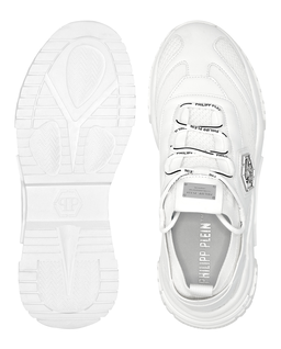Białe skórzane sneakersy - Image #3