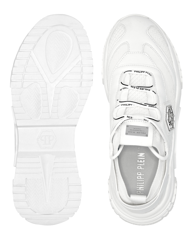 Białe skórzane sneakersy - Image #3