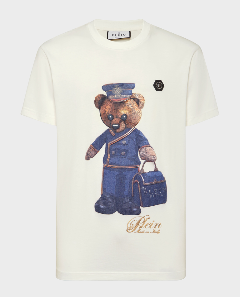 Biały t-shirt Teddy Doorman - Image #4