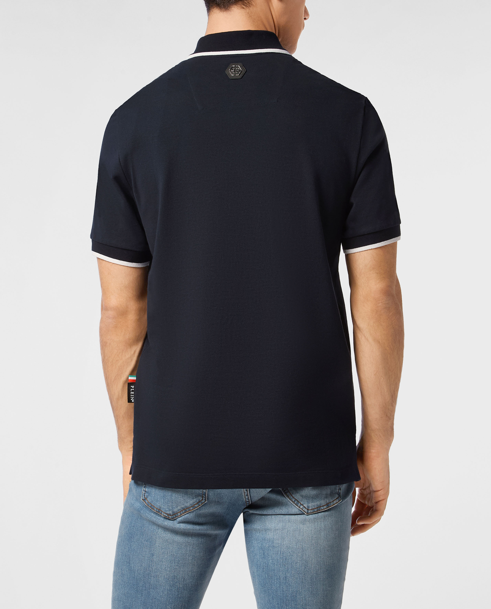 Granatowa koszulka polo Teddy - Image #3