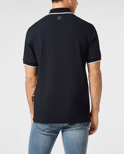 Granatowa koszulka polo Teddy - Image #3