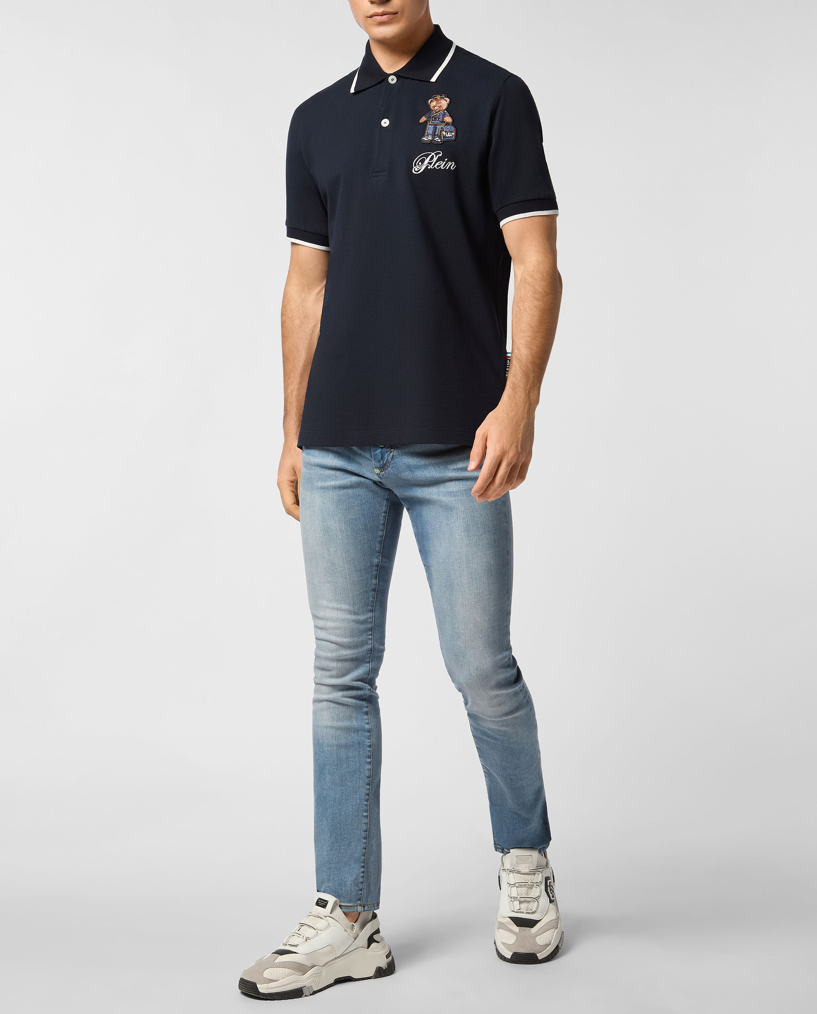 Granatowa koszulka polo Teddy - Image #2