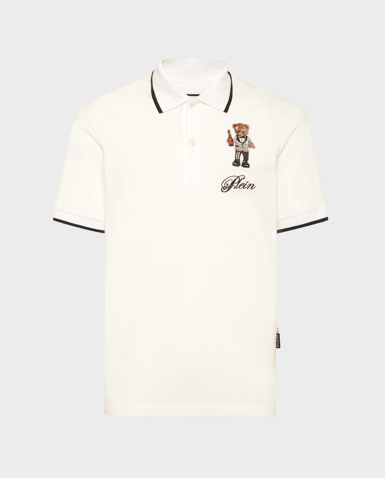 Biała koszulka polo Teddy - Image #1