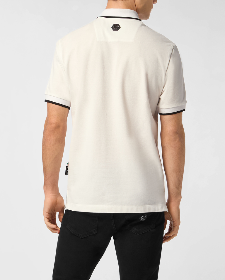 Biała koszulka polo Teddy - Image #3