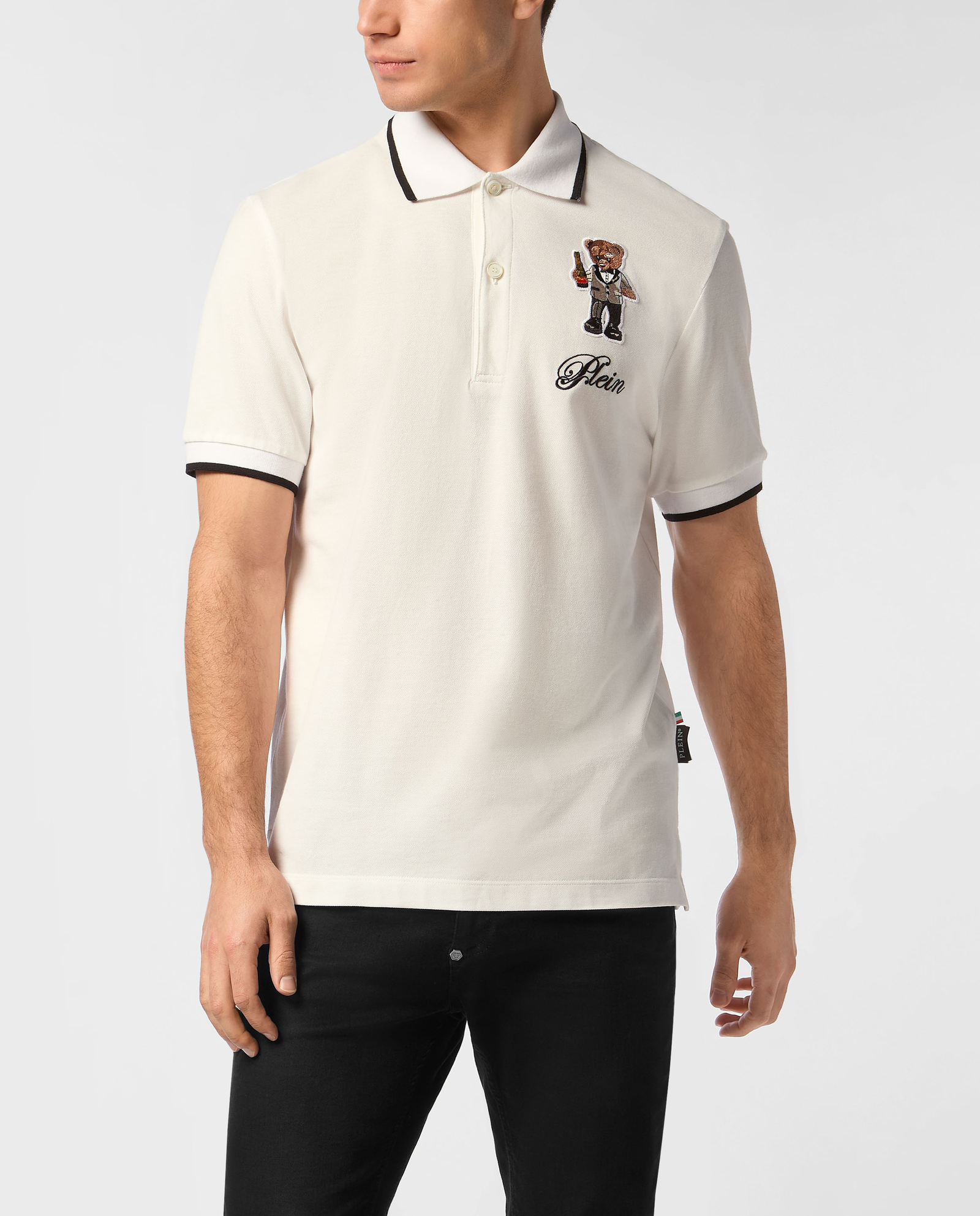 Biała koszulka polo Teddy - Image #0