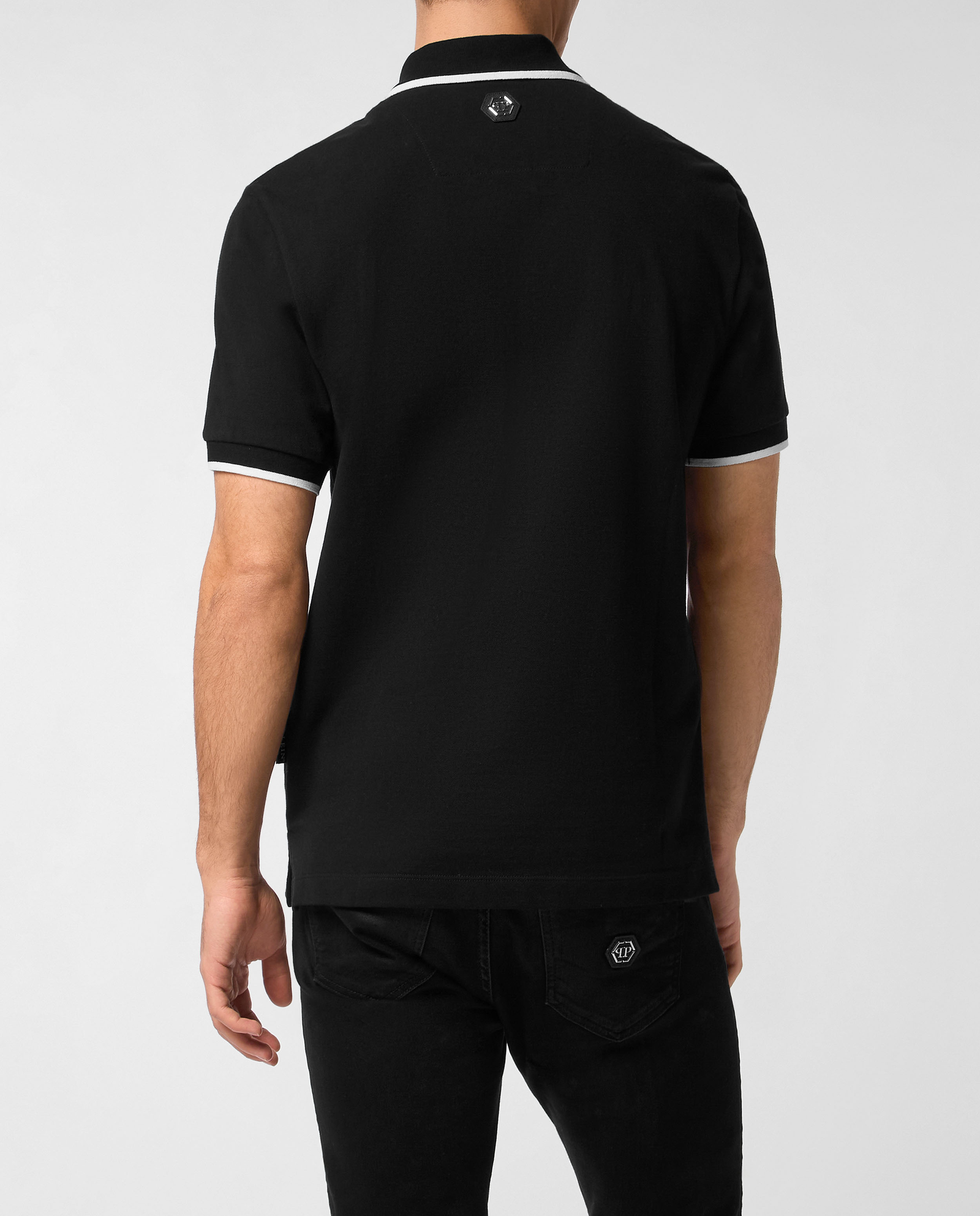 Czarna koszulka polo Teddy - Image #3