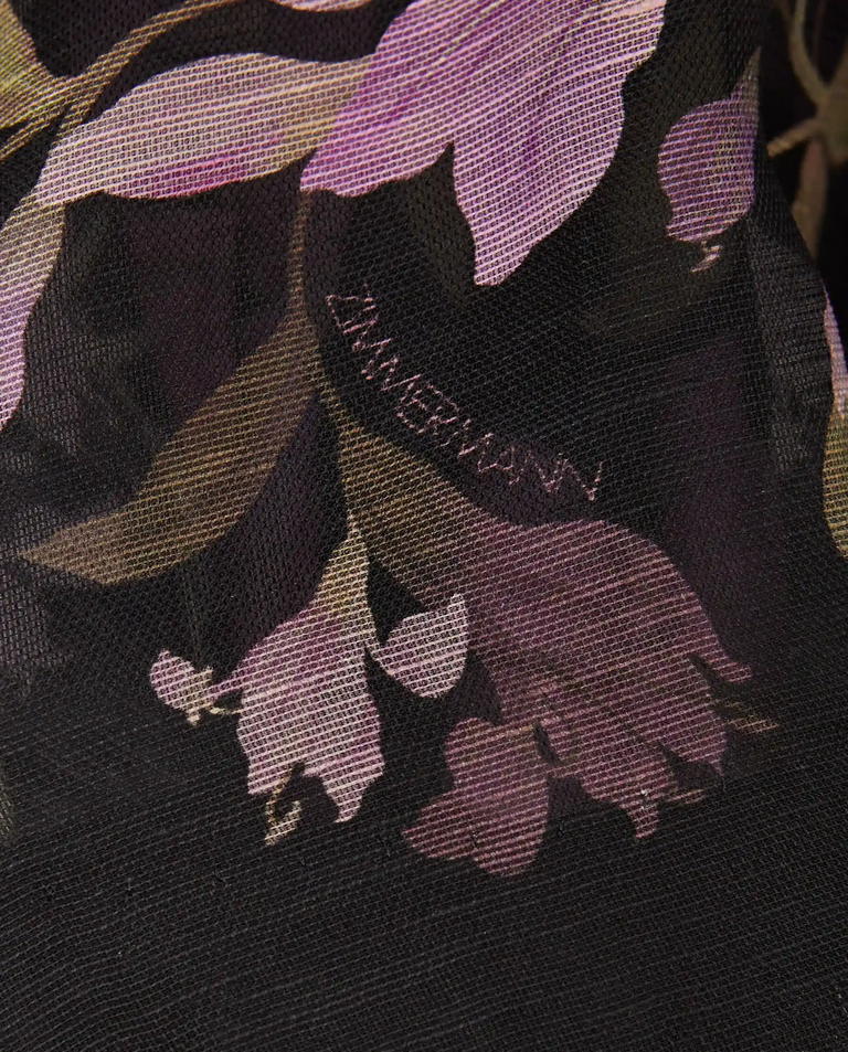 Czarna bluzka w kwiaty - Image #4