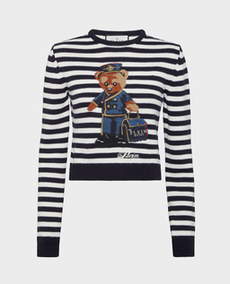 Sweter w czarno-białe paski - Image #1
