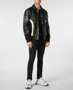 Skórzana kurtka bomber - Image #3