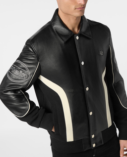 Skórzana kurtka bomber - Image #5