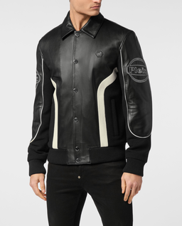 Skórzana kurtka bomber - Image #0
