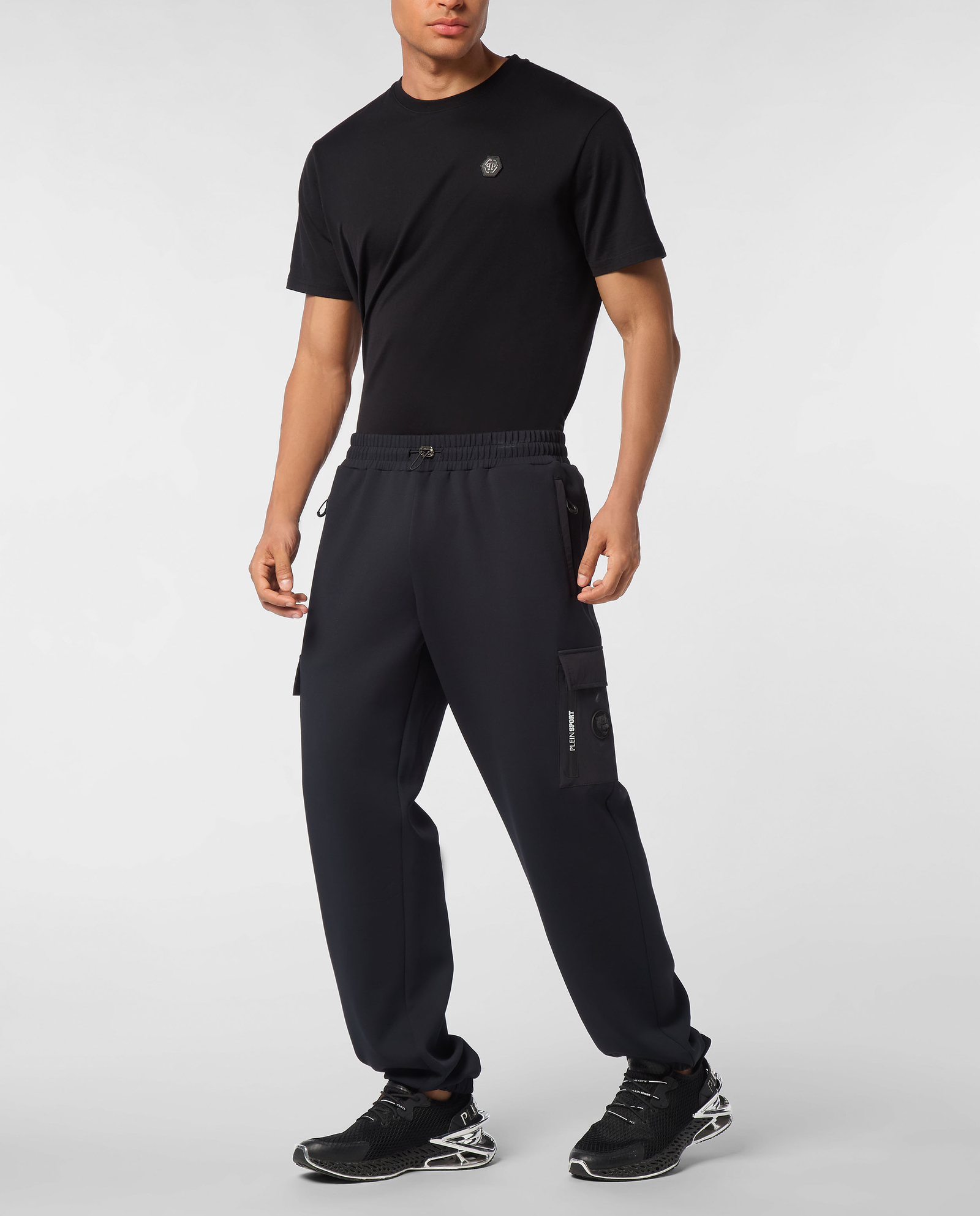 Czarne spodnie dresowe Piquet - Image #3