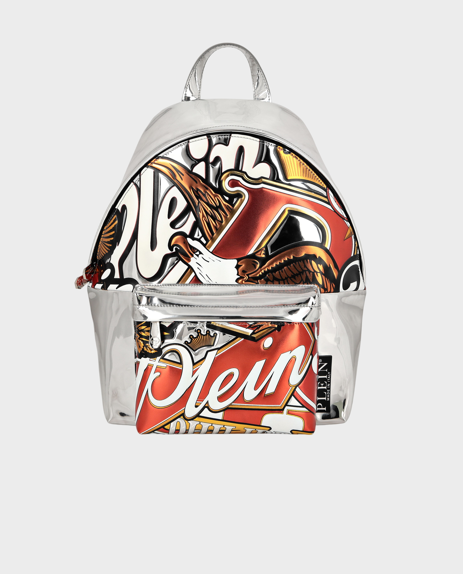 Srebrny plecak z nadrukiem - Image #0