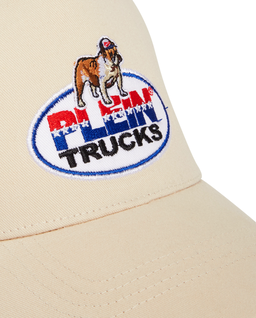 Beżowa czapka z daszkiem z naszywką - Image #2