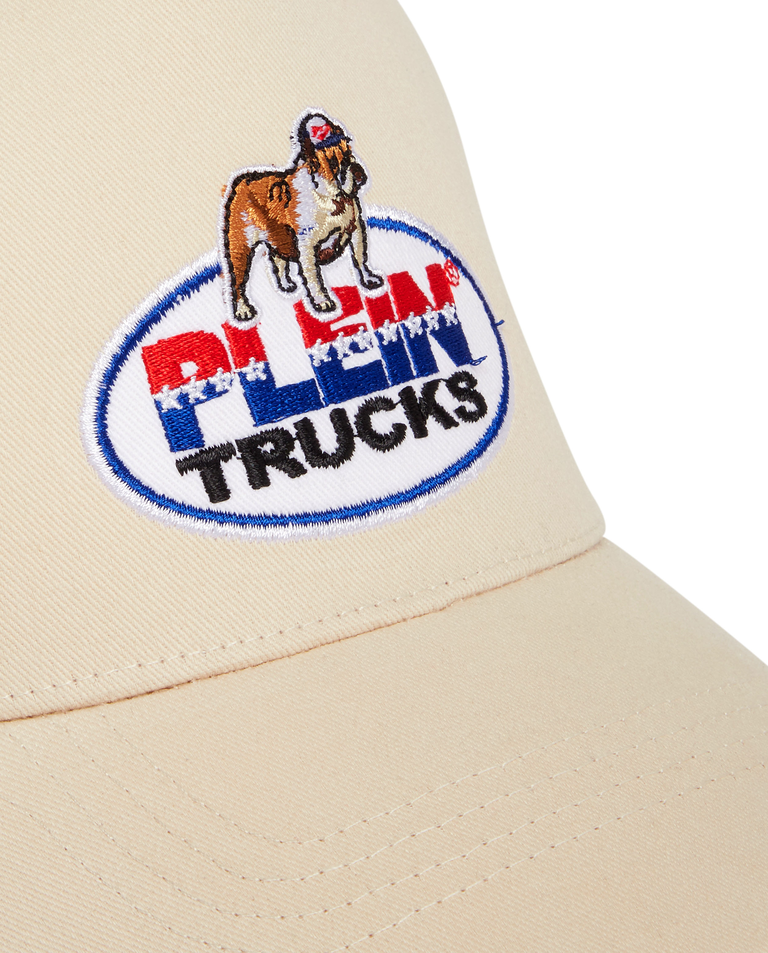 Beżowa czapka z daszkiem z naszywką - Image #2