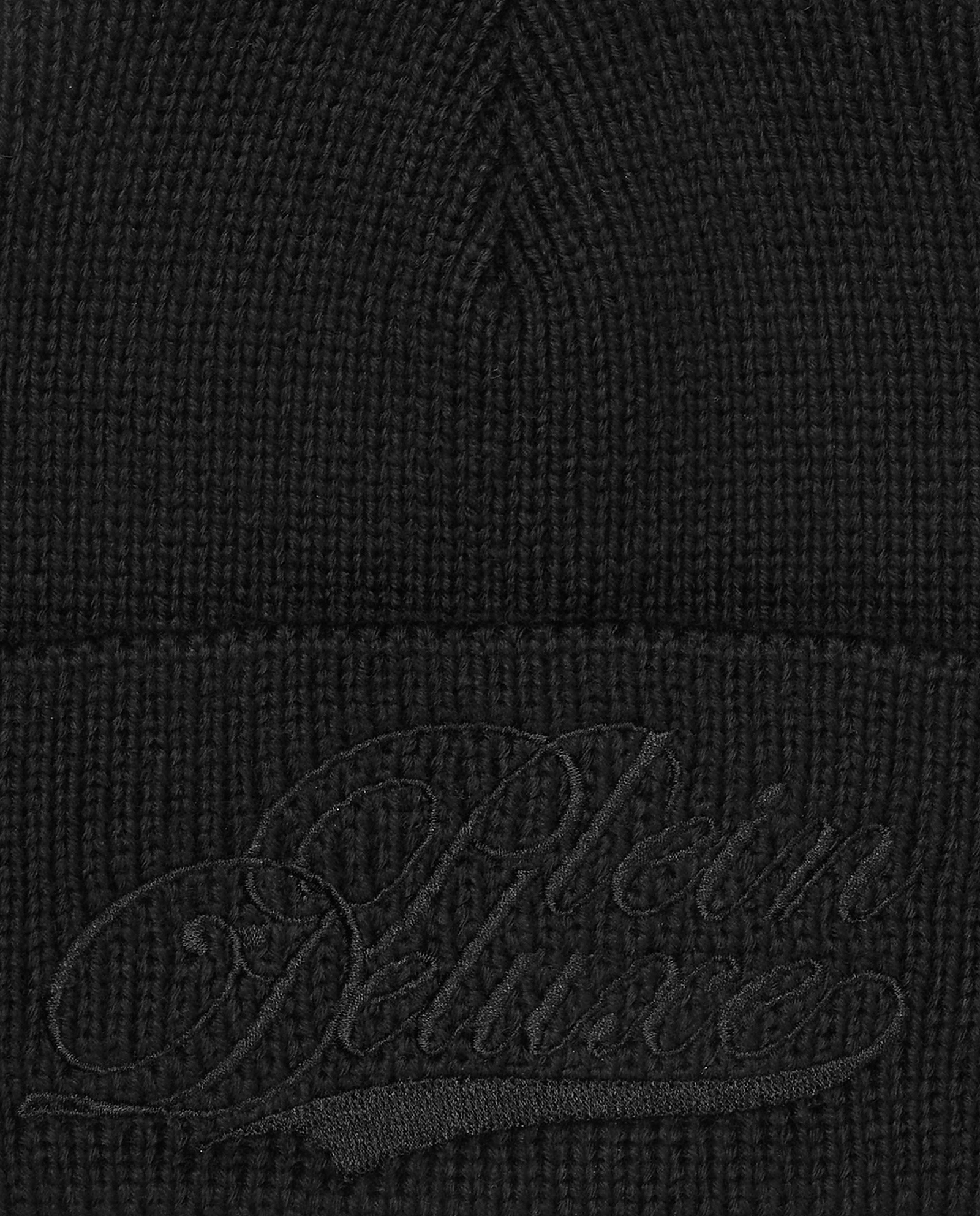 Czarna czapka Plein Deluxe z wełną - Image #2