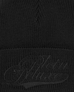Czarna czapka Plein Deluxe z wełną - Image #2