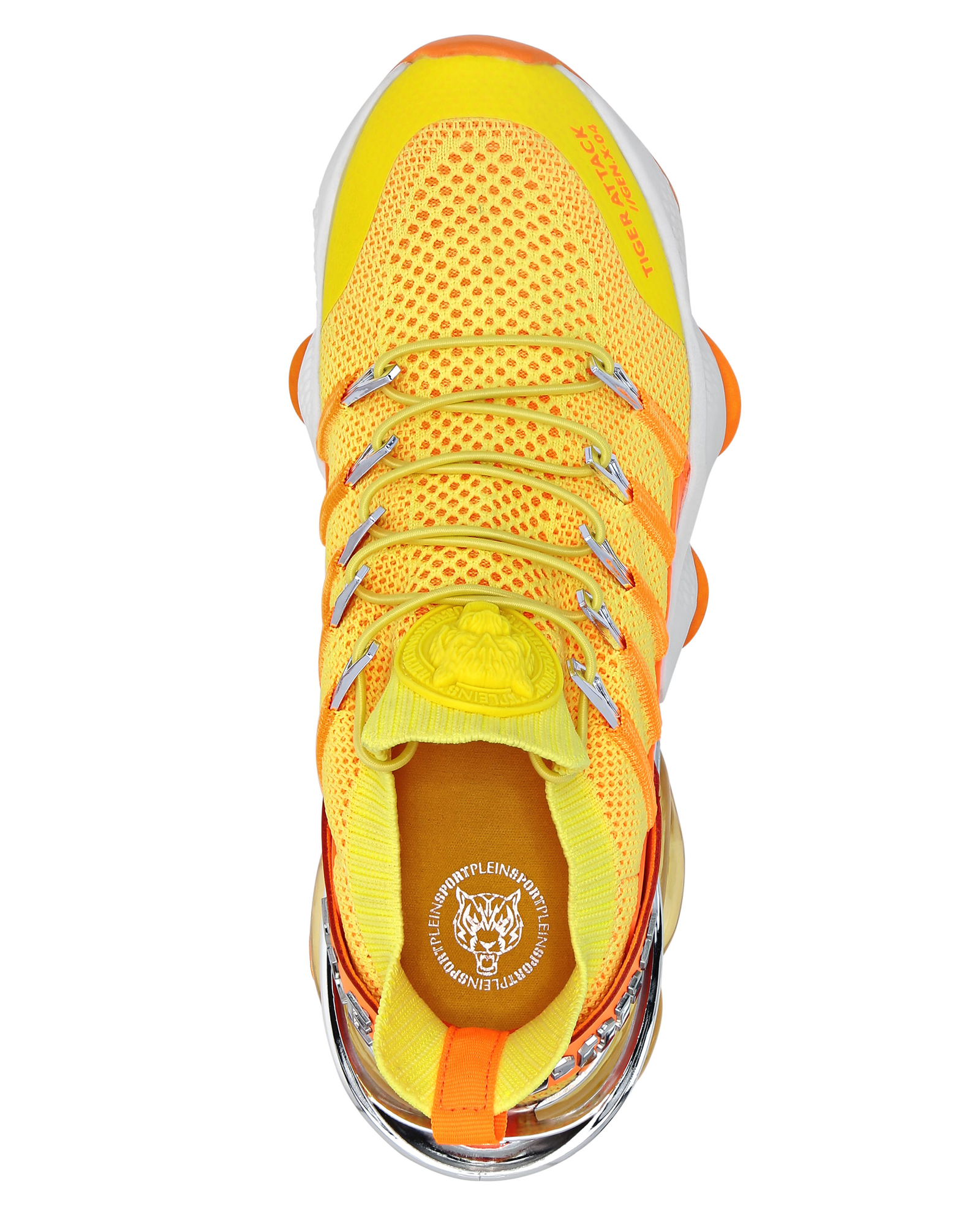 Pomarańczowe sneakersy z logo - Image #3