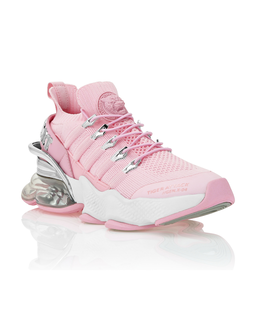Różowe sneakersy z logo - Image #1