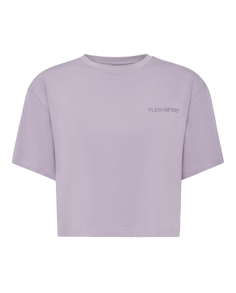 Fioletowy crop top - Image #1