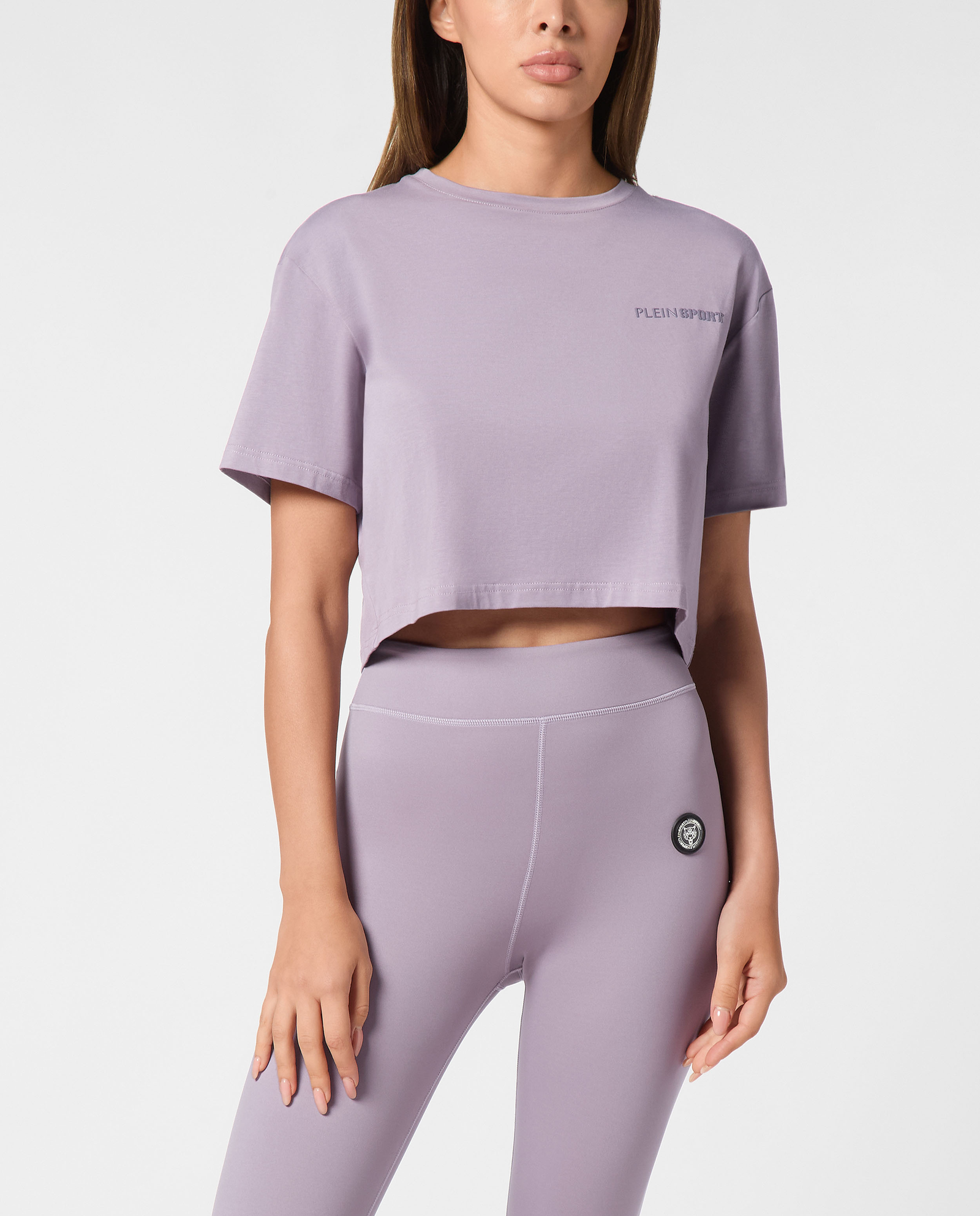 Fioletowy crop top - Image #0