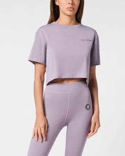 Fioletowy crop top - Image #0