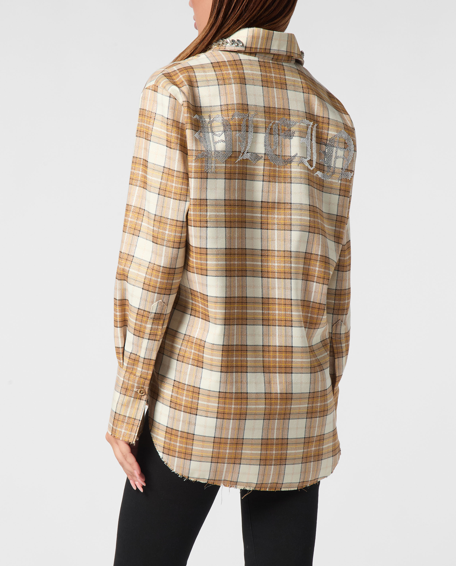 Koszula w kratę Strass Flame - Image #5