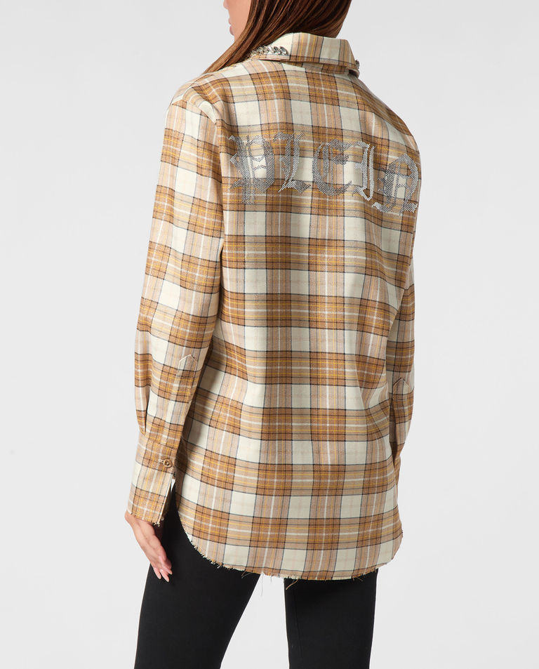 Koszula w kratę Strass Flame - Image #5