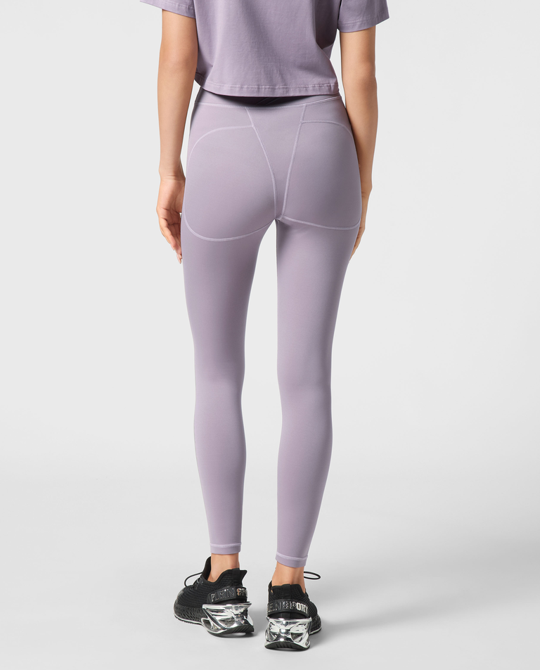 Fioletowe legginsy z wysokim stanem - Image #3