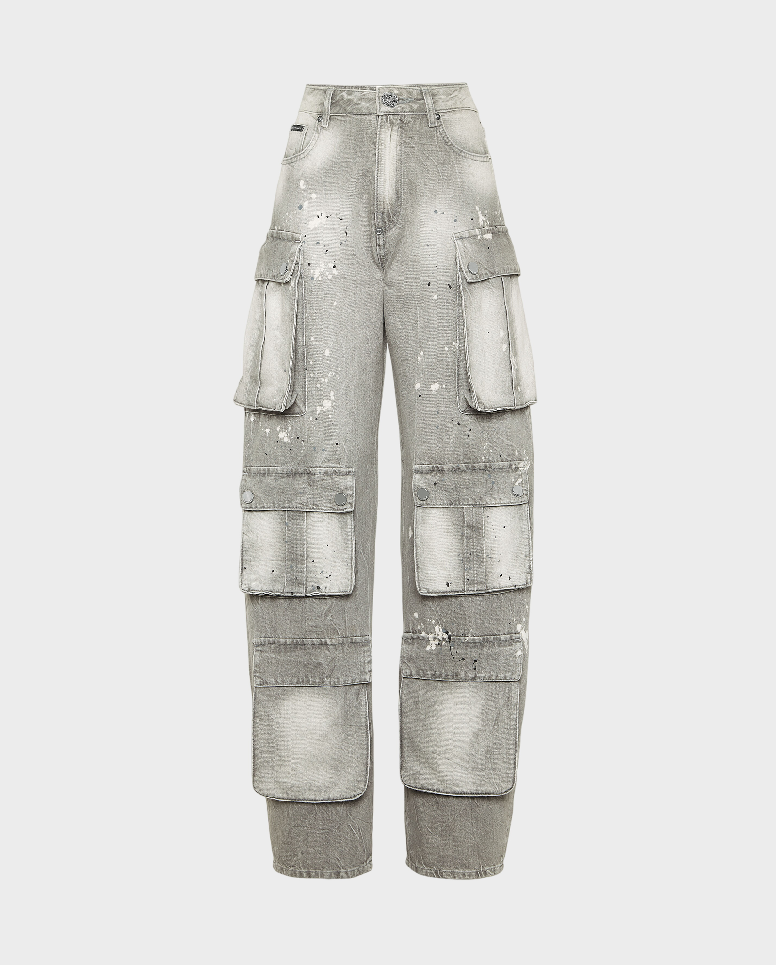 Szare jeansy cargo - Image #1