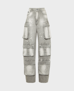 Szare jeansy cargo - Image #1