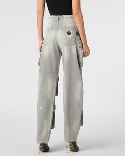 Szare jeansy cargo - Image #3