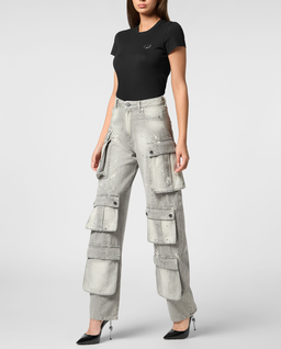 Szare jeansy cargo - Image #2