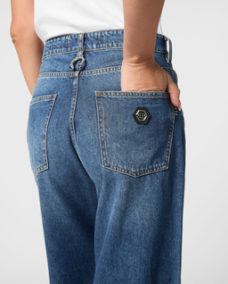 Niebieskie jeansy Skater Fit - Image #4