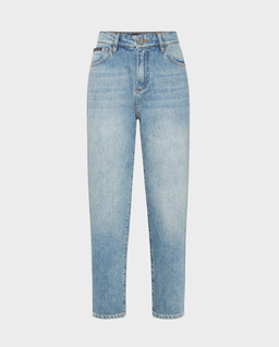 Niebieskie jeansy Mom Fit - Image #1