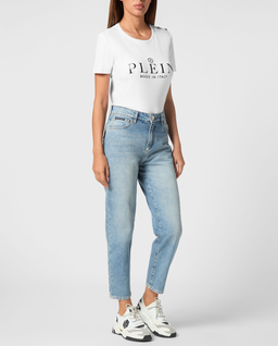Niebieskie jeansy Mom Fit - Image #2