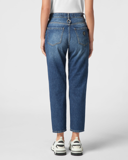 Niebieskie jeansy Mom Fit - Image #3