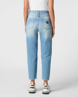Niebieskie jeansy Mom Fit - Image #3