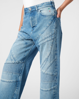 Niebieskie jeansy Skater Fit - Image #4