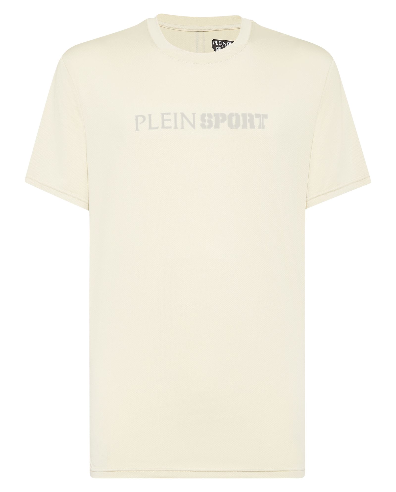 Kremowy t-shirt z logo - Image #1