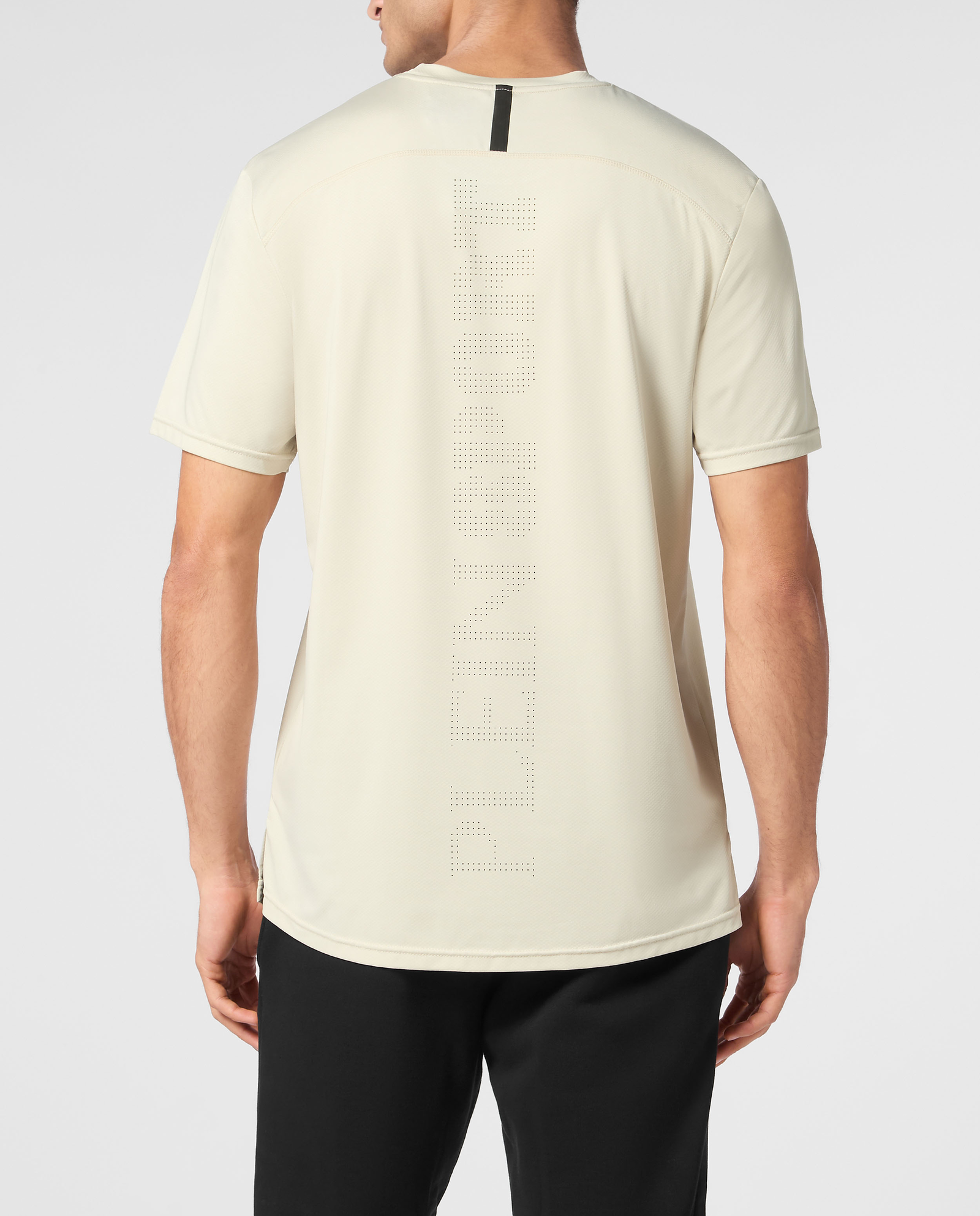 Kremowy t-shirt z logo - Image #2
