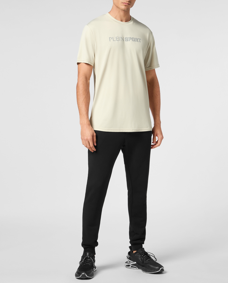 Kremowy t-shirt z logo - Image #3