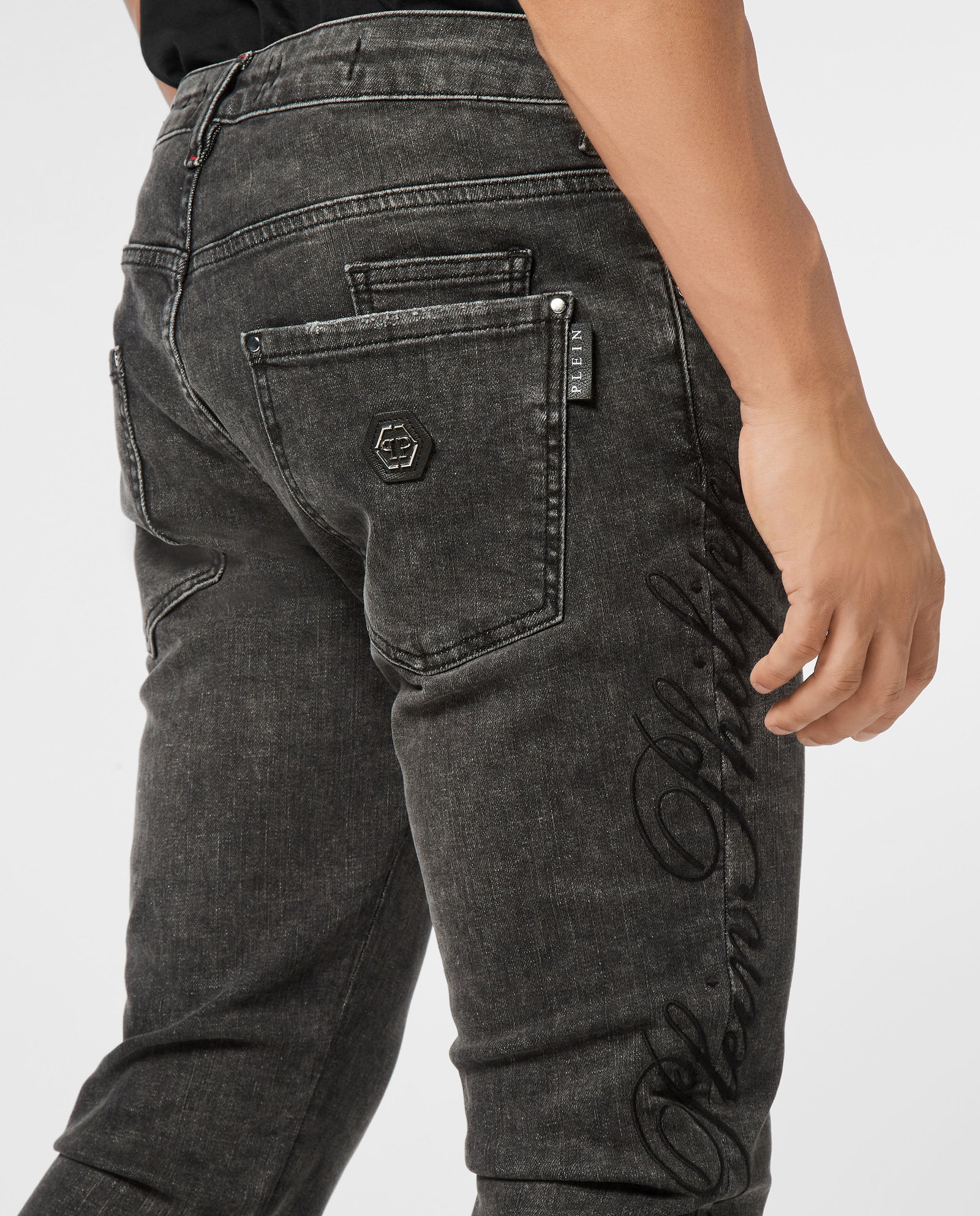 Szare jeansy Super Straight - Image #4