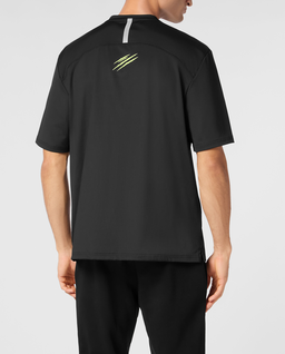 Czarny t-shirt sportowy z logo - Image #2