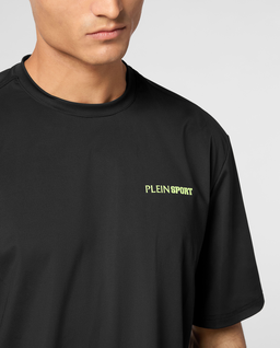 Czarny t-shirt sportowy z logo - Image #4