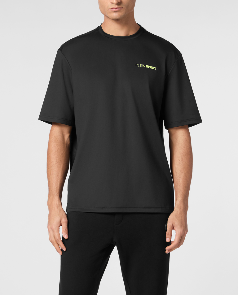Czarny t-shirt sportowy z logo - Image #0