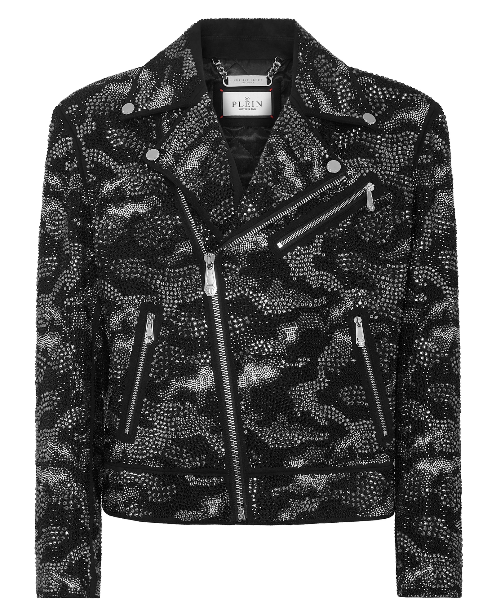 Zamszowa kurtka motocyklowa Strass Camouflage - Image #1