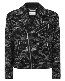 Zamszowa kurtka motocyklowa Strass Camouflage - Image #1