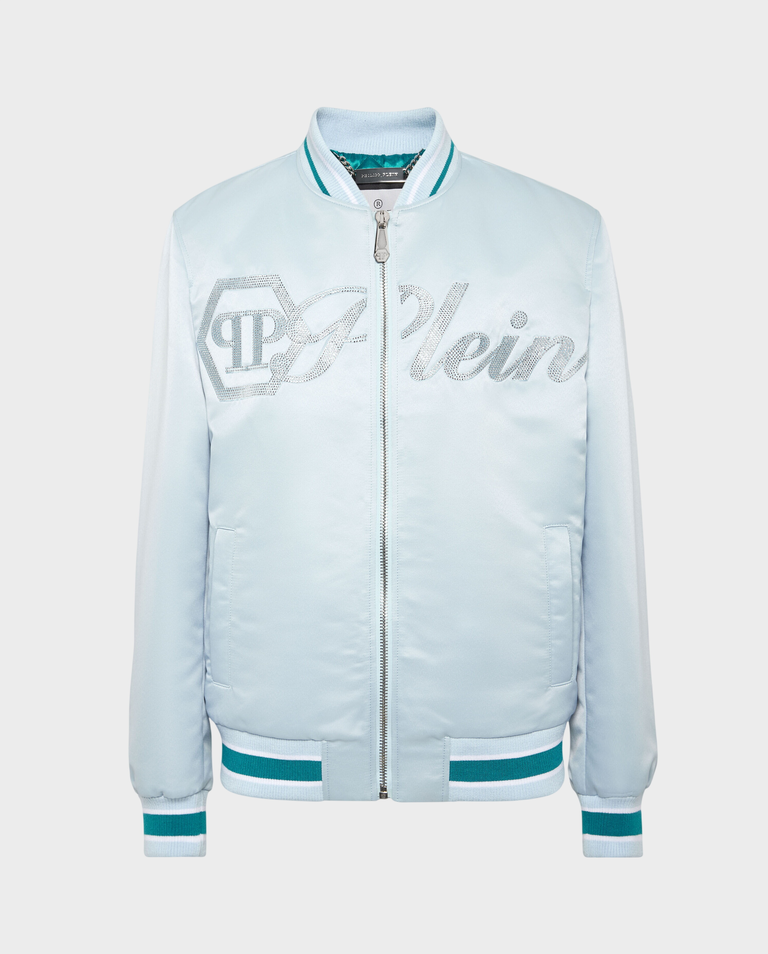 Satynowa kurtka bomber